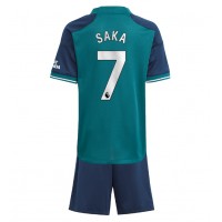 Koszulka piłkarska Arsenal Bukayo Saka #7 Strój Trzeci dla dzieci 2023-24 tanio Krótki Rękaw (+ Krótkie spodenki)